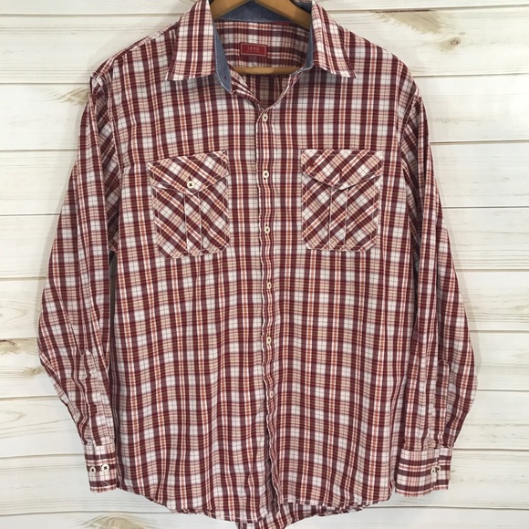 Izod Other - (SOLD) IZOD Casual Plaid Long-sleeve Button Down